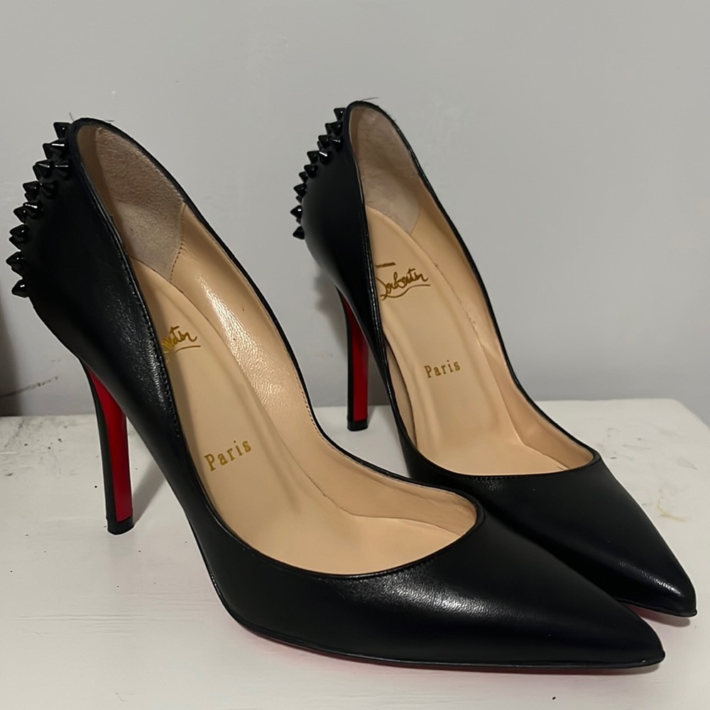 Christian Louboutin Black Spiked Heels